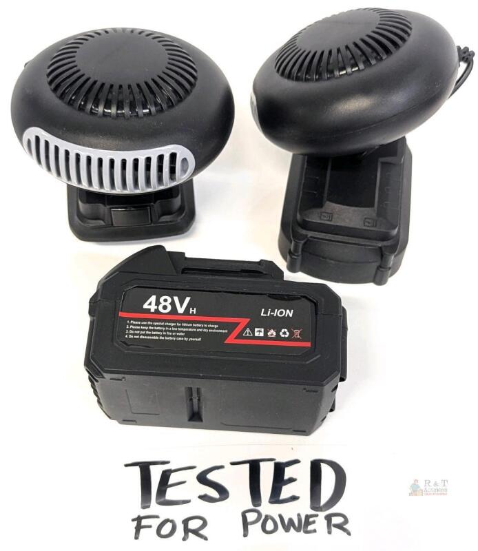 48V Li-Ion Battery-Powered Portable Mini Blowers with Extra Battery, Tested