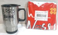 New Nurse Themed Travel Mug & Party Table Cover