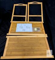 Bamboo Bath and Shower Caddy Tray Kit w/ Handles, 21" Wide, Unassembled, Hardware Included