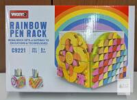 NEW Woma C9221 Rainbow Pen Rack, 201-Piece Brick Set, Ages 6+, New in Box