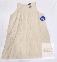 NEW Banana Republic Linen Sleeveless Shift Dress, Large, Beige, Made in Cambodia
