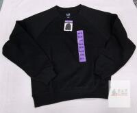 NEW GAP Black Crewneck Sweatshirt XS, Cotton Blend, Long Sleeve, New with Tags