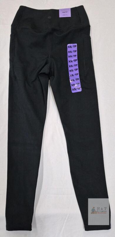 NEW Danskin Black High-Rise Leggings XS, 25" Inseam, Side Pockets, New with Tags
