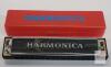10-Hole Diatonic Harmonica with Metal Cover, Plastic Case, Approx. 4.1 in Length
