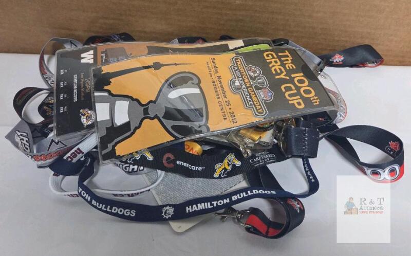 Hamilton Bulldogs, 100th Grey Cup, American Idol 2008 Event Lanyard & Ticket Collection Lot