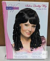 NEW Secret Wishes Baby Doll Wig Black, 100% Kanekalon Fiber, Adjustable Lace Cap, Style 51711