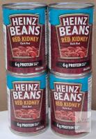 BB Mar 2025 Heinz Red Kidney Beans Dark Red 14oz (398mL) Cans, 4 Pack, BB Mar 2025, Gluten Free
