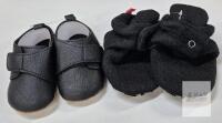 NEW Black BOBY Baby Booties, Size 12 & Soft Sole Infant Dress Shoes, Size 11 Non-Slip, Velcro