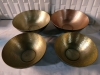 4 Metal Salad Bowls - 12" & 10" - 5