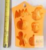 NEW Set of 3 Halloween Silicone Baking Molds&mdash;6/7 Cavities, Pumpkins, Bats, Witch, Ghosts, Food Safe - 2