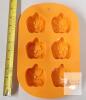 NEW Set of 3 Halloween Silicone Baking Molds&mdash;6/7 Cavities, Pumpkins, Bats, Witch, Ghosts, Food Safe - 3