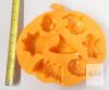 NEW Set of 3 Halloween Silicone Baking Molds&mdash;6/7 Cavities, Pumpkins, Bats, Witch, Ghosts, Food Safe - 4