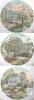 Currier & Ives Four Seasons Decorative Plates Set of 9, Japan, Spring Summer Autumn, 7.25" Porcelain - 2
