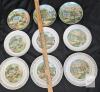 Currier & Ives Four Seasons Decorative Plates Set of 9, Japan, Spring Summer Autumn, 7.25" Porcelain - 3
