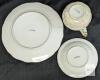 Currier & Ives "Winter" Japanese Lusterware 3-Piece Porcelain Set, Gold Trim, Collectible - 3