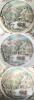 Currier & Ives "Winter" Japanese Lusterware 3-Piece Porcelain Set, Gold Trim, Collectible - 5
