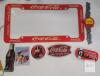 Coca-Cola Collectibles Lot: License Plate Frame, Bottle Shakers, Polar Bear Tumbler, Keychain, More - 3