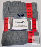 NEW Splendid Women's 2 Piece Pajama Set, Medium, Heather Gray, 100% Polyester, Button-Front Top