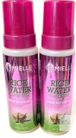 2 New MIELLE Rice Water & Aloe Vera Blend Braid Set Foam, 222ml Each, Alcohol-Free, Smooths & Prevents Fly-Aways
