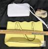 Assorted Women's Handbag, Wallet & Purse Lot &ndash; Yellow Tote, Patchwork Clutch, White Crossbody - 2