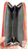 Red Faux Leather Zippered Wallet Crossbody with Clear Phone Pocket, 8 Card Slots, Removable Straps - 3