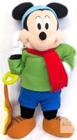 Large 27.5" Disney Mickey Mouse Plush Winter Outfit with Scarf & Sled Accessory
