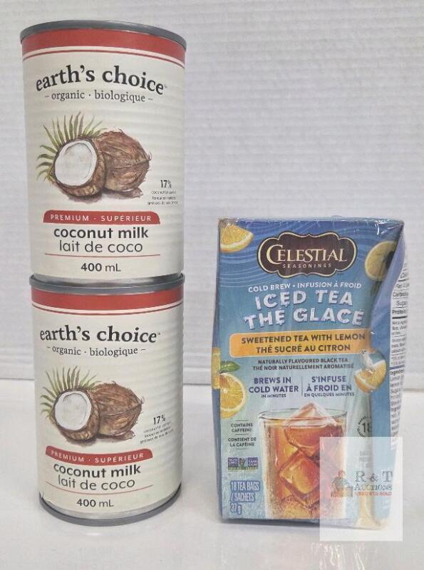 Earth's Choice Organic Coconut Milk 04SEP2026 2x400ml + Celestial Seasonings Lemon Iced Tea 18 Bags