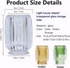 New DASITON Makeup Brush holder Organizer, Cosmetic Makeup Brush Glass Brushes Storage Holder, Retro Make Up Brush Cup striped vase(Green) - 2