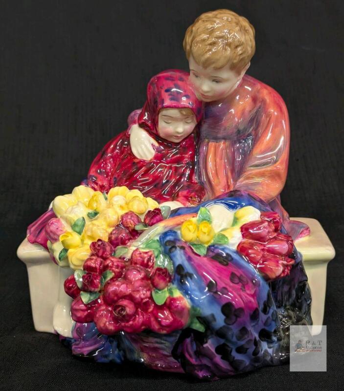 Royal Doulton Flower Sellers Children Figurine HN 1342, Leslie Harradine, 6.5" Bone China