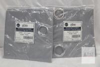 2 NEW Home Queen Microfiber Blackout Valance, Grey, 54" x 18", Grommet Top, Polyester, SKU P4HS-G-54-18-GREY