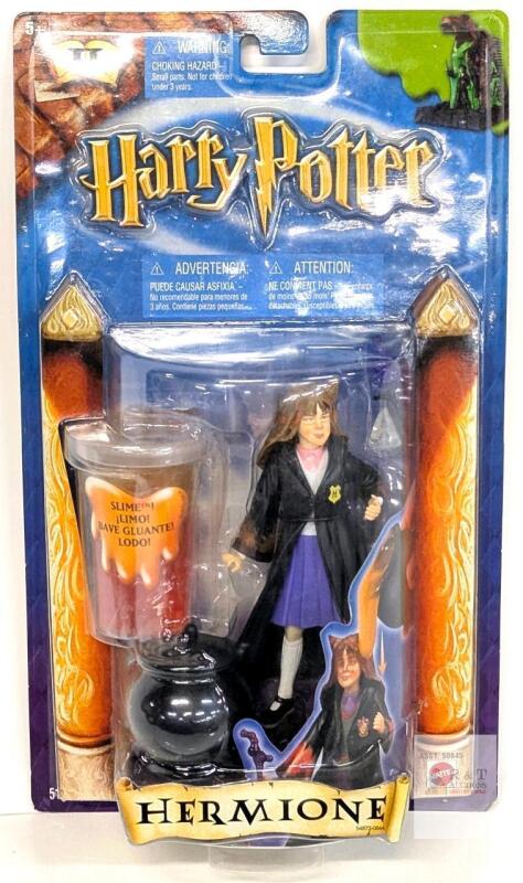 SEALED Harry Potter Mattel 2001 Hermione Slime Chamber Series Figure, Polyjuice Cat Variant, MOC