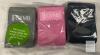 NEW GYMB EE Fabric Resistance Bands Set &ndash; Light, Medium, Strong &ndash; 3 Bands, Bag, Gray/Pink/Black - 3