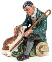 Royal Doulton "The Master" HN2325 Porcelain Figurine, 1966, England, Shepherd & Dog, 8.5"