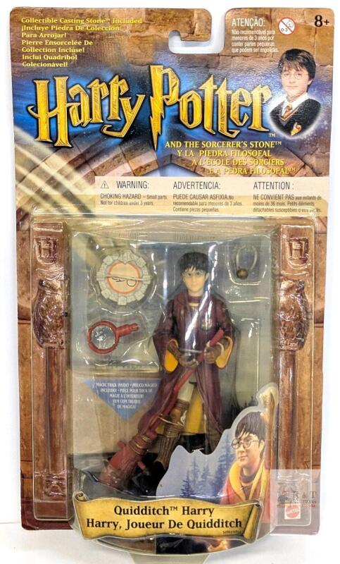 SEALED Harry Potter Quidditch Action Figure Mattel 2001, 5-in, Nimbus 2000, Golden Snitch, 52663, Unopened