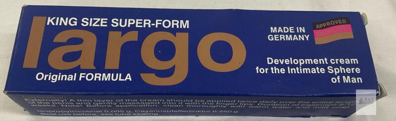 NEW Largo King Size Super-Form Male Enhancement Cream, 100g, Made in Germany,