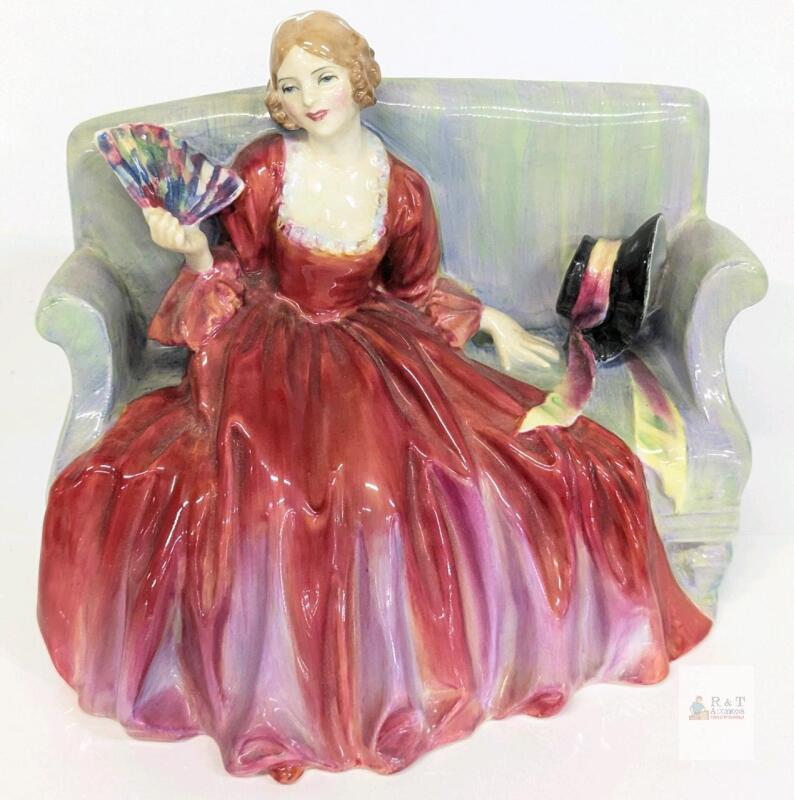 Royal Doulton "Sweet & Twenty" Figurine HN1298, Bone China, 1928-1949, RdNo 737560, by John Bromley Slight smokey odor. Rough spot near bottom