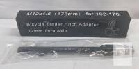NEW M12x1.5 178mm Bicycle Trailer Hitch Adapter 12mm Thru Axle for 162&ndash;178mm Spacing