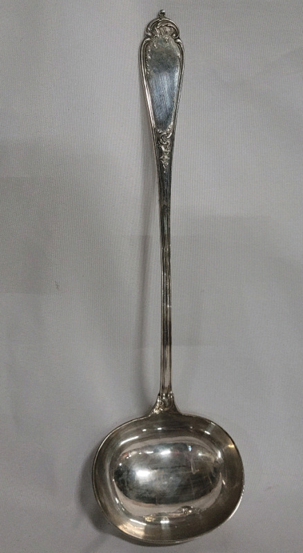 German 800 Silver Soup Ladle w/Half Moon Crown 800 Stamp