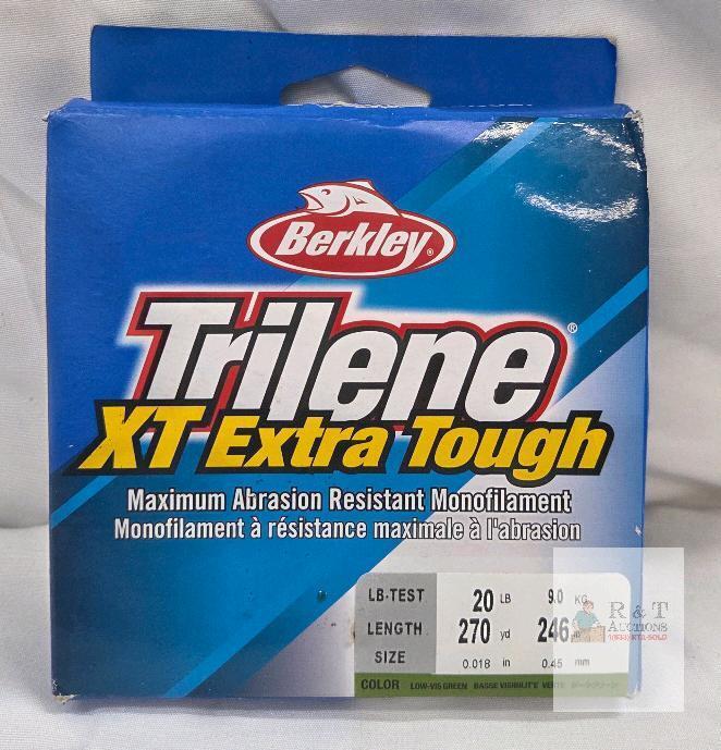 NEW Berkley Trilene XT Extra Tough 20lb Monofilament Fishing Line, 270yd, Low-Vis Green,