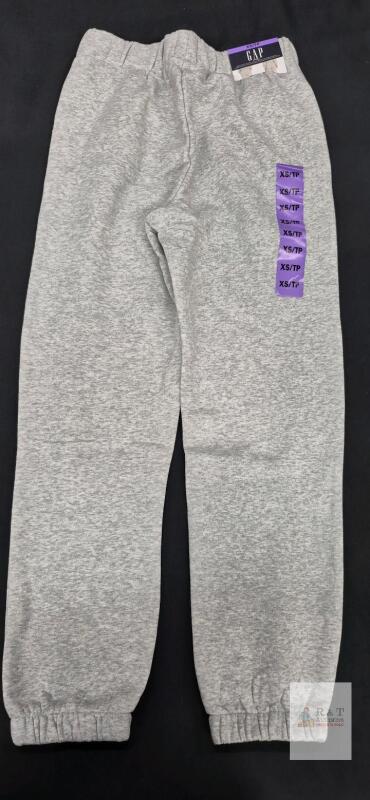 NEW GAP Heather Gray Joggers - XS, Elastic Waist & Cuffs, Side Pockets, Cotton Blend, New with Tags