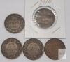 1909 - 1935 Canadian Large & Small One Cent Pennies . Large : 1909 , 1910 , 1916 , 1918 , 1920 . Small : 1920 , 1929 , 1932 , 1933 , 1935 . Ten (10) Coins - 2