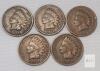 1900 - 1905 USA Indian Head One Cent Pennies . 1900 , 1901 &times;2 , 1902 &times;2 , 1903 &times;3 1904 & 1905 . Ten (10) Coins - 3