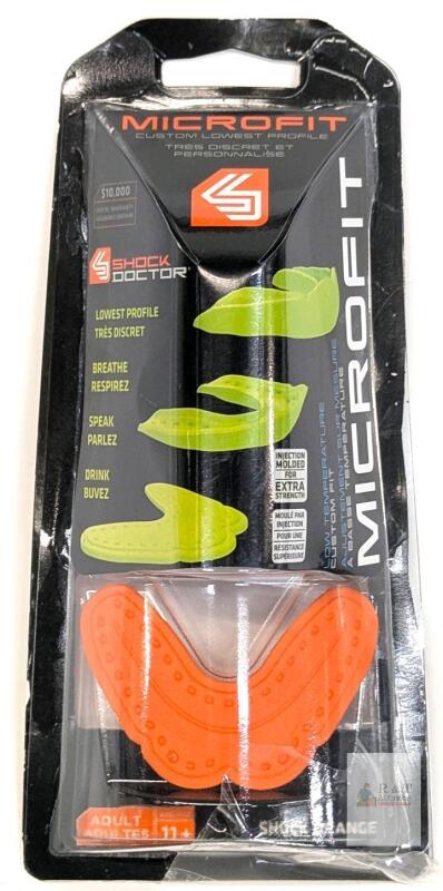 Shock Doctor MicroFit Custom Mouthguard, Adult 11+, Orange, I-Mold Tech, USA, BPA-Free