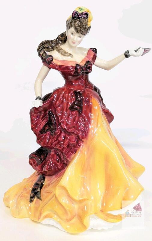 Royal Doulton Belle HN3703 Figure of the Year 1996 by Naomi Annand, 8" Bone China England
