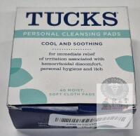 new Tucks Personal Cleansing Pads, 40 Count, Witch Hazel, Lot 3083505, Exp 03/27, Hemorrhoid Relief