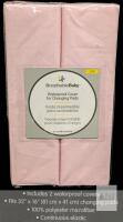 NEW BreathableBaby Waterproof Changing Pad Covers, Light Pink, 2 Pack, Fits 32"x16" Pads, Polyester