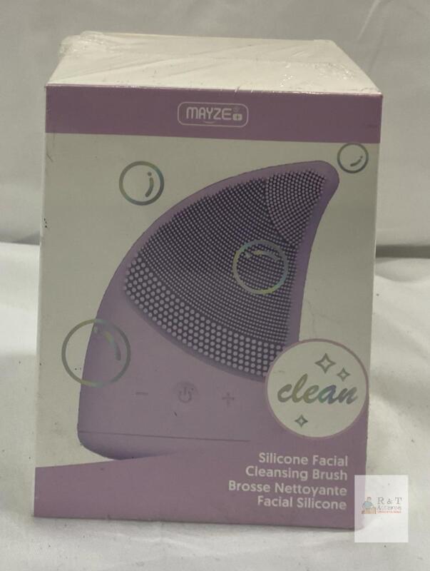 NEW Purple Silicone Sonic Facial Cleansing Brush, 650mAh, 3 Modes, IPX6, X00490WVIR