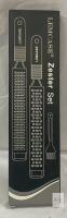 NEW Zester Grater Set, 2 Stainless Steel Sizes, Silicone Handle, 13" Black with Cleaning Brush