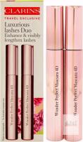 NEW Clarins Wonder Perfect Mascara 4D Duo Travel Exclusive Set, 2x 0.28oz (8ml), Perfect Black,