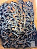 Box of 1/2"-13 x 2" Steel Hex Bolts with Nuts & Washers, Heavy Rust,